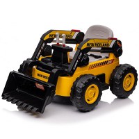 Incarcator frontal pentru copii NEW Holland 300W 12V, incarcator actionat electric, galben - 1