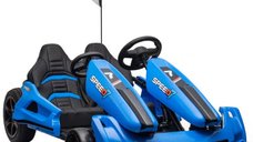 Kart electric pentru copii 5-14 ani, Kinderauto Speed7, 2 locuri, 600W, 48V 14Ah, echipare premium, albastru