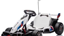 Kart electric pentru copii  BMW Motosport  putere 500W, sasiu ajustabil, Alb