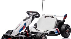 Kart electric pentru copii  BMW Motosport  putere 500W, sasiu ajustabil, Alb