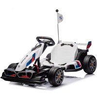 Kart electric pentru copii  BMW Motosport  putere 500W, sasiu ajustabil, Alb - 1