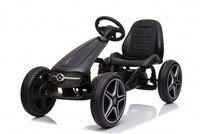 Kinderauto GO Kart cu pedale de la Mercedes, roti cauciuc solid, culoare Negru - 1