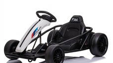 Kinderauto Go Kart electric pentru copii SX1968, 500W putere, 24V, CU ROTI MOI  Alb