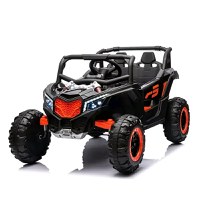 Kinderauto Warrior 4x4, UTV electric pentru copii 2-6 ani, 120W, 12V 7Ah, echipare Premium, negru - 1