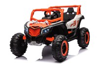 Kinderauto Warrior, UTV electric pentru copii, 4x4, 120W, 12V 7Ah, roti moi Premium, culoare portocalie - 1
