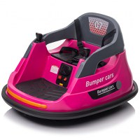 Masinuta busitoare cu telecomanda, Kinderauto Bumper, 70W 12V, culoare roz - 1