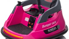Masinuta busitoare cu telecomanda, Kinderauto Bumper, 70W 12V, culoare roz