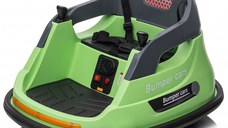 Masinuta busitoare cu telecomanda, Kinderauto Bumper, 70W 12V, verde
