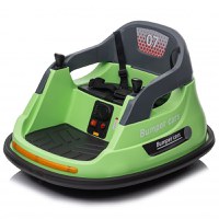 Masinuta busitoare cu telecomanda, Kinderauto Bumper, 70W 12V, verde - 1