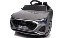 Masinuta electrica Audi SQ8 pentru copii, 70W, 12V, cu roti moi si scaun confortabil, gri