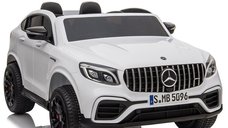 Masinuta electrica copii Mercedes GLC63s AMG, tractiune 4x4, 180W, 12V 14Ah, echipare premium, alba