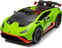 Masinuta electrica cu functie drift Lamborghini Huracan STO, putere 220W, 12V Premium, Verde - 1