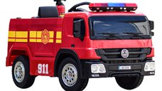 Masinuta electrica de copii pompieri Fire Truck Hollicy 90W 12V 7Ah cu echipare standard