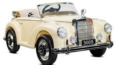 Masinuta electrica de epoca Mercedes 300S, 90W putere, 12V PREMIUM  Beige