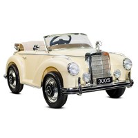 Masinuta electrica de epoca Mercedes 300S, 90W putere, 12V PREMIUM  Beige - 1