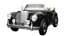 Masinuta electrica de epoca Mercedes 300S, 90W putere, 12V PREMIUM  Negru