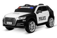 Masinuta electrica de politie Audi Q5 90W 12V 7Ah echipata PREMIUM Police - 1
