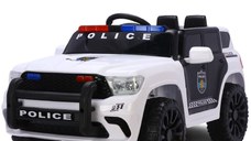 Masinuta electrica de politie, Kinderauto POLICE 911 120W 12V 7Ah premium, alba