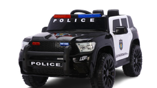 Masinuta electrica de politie, Kinderauto POLICE 911 120W 12V 7Ah premium, neagra