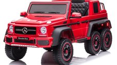 Masinuta electrica Mercedes G63 6x6 210W 12V 10Ah Premium, culoare rosie