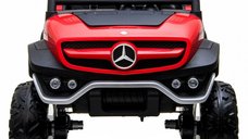 Masinuta electrica Mercedes UNIMOG 4x4 pentru 2 copii, 140W, Rosu
