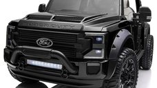 Masinuta electrica pentru 2 copii, Ford Super Duty F450,  300W, 24V 14A premium, neagra