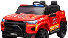 Masinuta electrica pentru 2 copii Kinderauto FirePatrol, 3-6 ani, 4x4, 800W, 24V, echipata premium, rosie