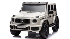 Masinuta electrica pentru 2 copii Mercedes G63, 4x4, 800W, 24V-14Ah, cu MP4, alba