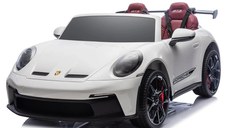 Masinuta electrica pentru 2 copii, Porsche 911 GT3 320W 24V 14Ah premium, culoare alba