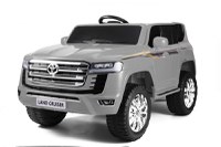 Masinuta electrica pentru 2 copii, Toyota Land Cruiser 140W 12V PREMIUM, Gri - 1