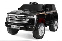 Masinuta electrica pentru 2 copii, Toyota Land Cruiser 140W 12V PREMIUM, neagra - 1