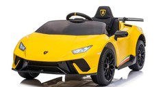 Masinuta electrica pentru copii 2-5 ani, Lamborghini Huracan, 4x4, putere 120W 12V, galbena
