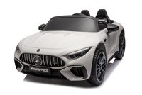 Masinuta electrica pentru copii 2-7 ani Mercedes SL63, 160W, 12V 10Ah, PREMIUM, roti moi, scaun tapitat, alba - 1