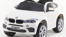 Masinuta electrica pentru copii BMW X6M 90W 12V 7Ah cu echipare STANDARD, culoare Alba