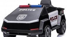 Masinuta electrica pentru copii Cyber PATROL, model politie, cu efecte sonore si luminoase, 90W, 12V, Black White