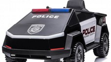 Masinuta electrica pentru copii de politie Cyber PATROL, cu efecte sonore si luminoase, 90W, 12V, Black  White