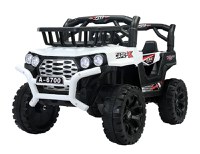 Masinuta electrica pentru copii intre 2 si 4 ani, 4x4, Kinderauto CAPE-X, 100W, 12V, scaun tapitat, alb - 1