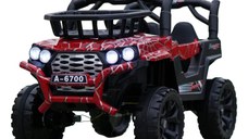 Masinuta electrica pentru copii, Kinderauto CAPE-X 4x4 100W, 12V, scaun tapitat, RED spider