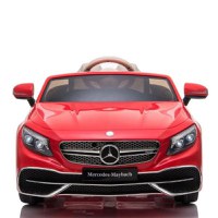 Masinuta electrica pentru copii, Mercedes S650 MAYBACH, putere 90W, baterie 12V, echipare Premium, rosie - 1