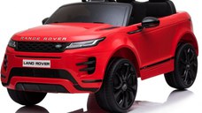 Masinuta electrica Range Rover, 4x4, 140W-12V, roti moi, scaun tapitat, Premium, culoare Rosu