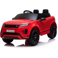 Masinuta electrica Range Rover, pentru copii 2-5 ani, 4x4, 140W-12V, roti moi, scaun tapitat, Premium, rosie - 1