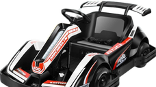 Masinuta-Kart electric pentru copii 3-11 ani, Racing 90W 12V 7Ah, telecomanda, culoare Alb
