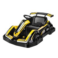Masinuta-Kart electric pentru copii 3-11 ani, Racing 90W 12V 7Ah, telecomanda, culoare Galbena - 1