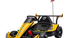 Masinuta - Kart electric pentru copii 3-11 ani, Racing F1 500W 24V, telecomanda, culoare galben