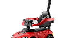 Masinuta pentru copii 3 in 1, Toyota GR Supra GT4, premergator, masinuta de impins, masinuta electrica, 30W, 6V, rosie