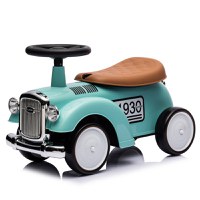 Masinuta premergator fara pedale, Kinderauto Retro Baby Car cu roti moi, verde - 1