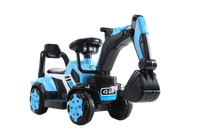 Mini excavator copii, model Kinderauto BJXZ216 cu incarcator manual, standard, culoare albastru - 1