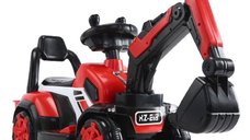 Mini excavator electric Kinderauto BJXZ219, pentru copii 1-3 ani, cu incarcator electric, rosu
