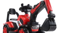 Mini excavator electric Kinderauto BJXZ219, pentru copii 1-3 ani, cu incarcator electric, rosu