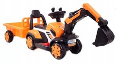 Mini Excavator Electric Kinderauto BJXZ219B 35W 6V cu Incarcator si Remorca, Galben